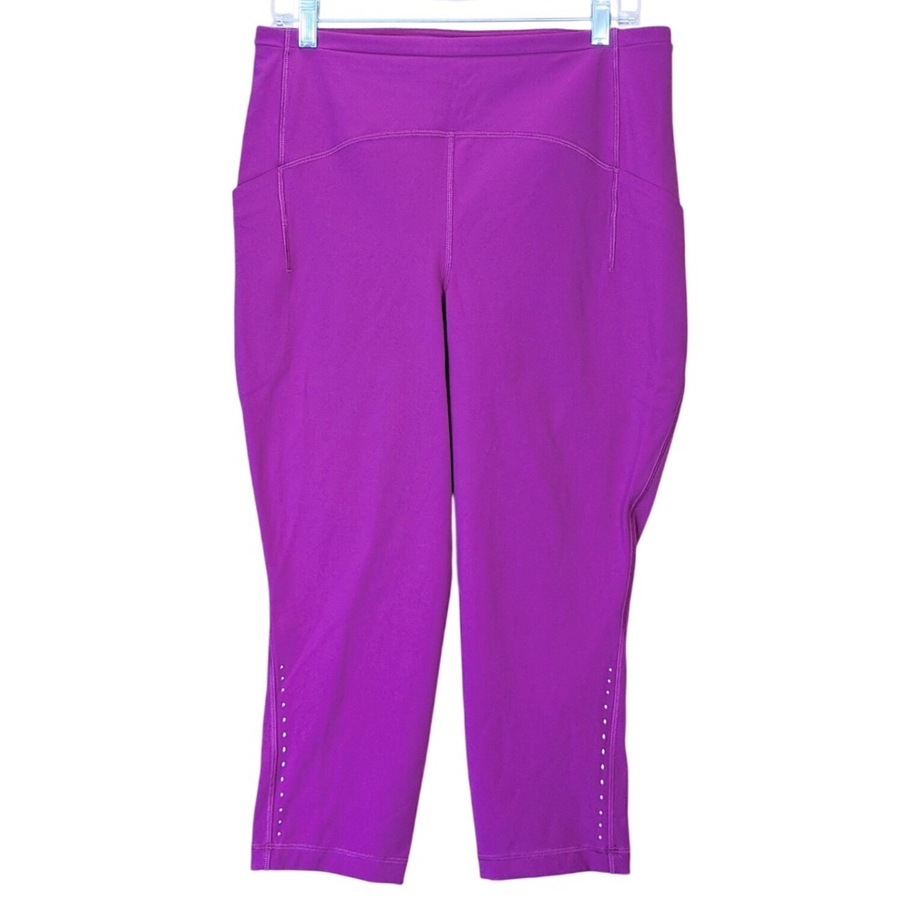 Lululemon‎ Womens Swift Speed High Rise Crop Purple Leggings Running Training 12
